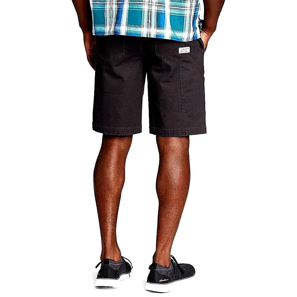 Eddie Bauer Men's Canvas Cargo Utility Shorts Black 5-Pocket Size 38 NWT